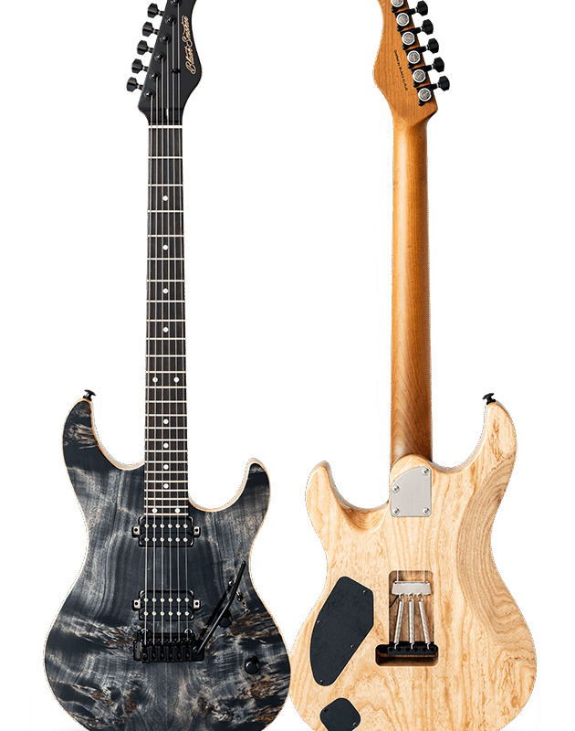 FUTURA-S HH LTD Transparent Black / Ash Back Poplar Burl Top Body