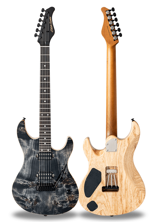 FUTURA-S HH LTD Transparent Black / Ash Back Poplar Burl Top Body
