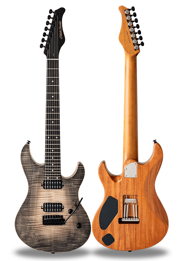 FUTURA-S7 HH LTD Black Sand Burst / Fiji Mahogany Back AAAAA Flame Maple Top Body