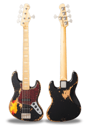 TRAD MASTER SERIES BETA-J5 Black Over 3 Tone Sunburst Heavy Aged