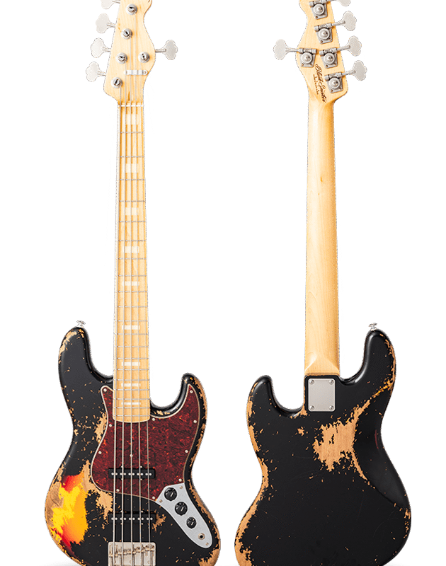 TRAD MASTER SERIES BETA-J5 Black Over 3 Tone Sunburst Heavy Aged